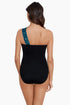 MagicSuit Shadow Dot Colorblock Goddess One Piece Swimsuit